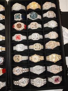 Moissanite Diamond Luxury Quartz Sport <b>Watch</b> Stainless Steel Band Classic Fashion Men's <b>Watch</b> Bulk Supply - Product Image 2