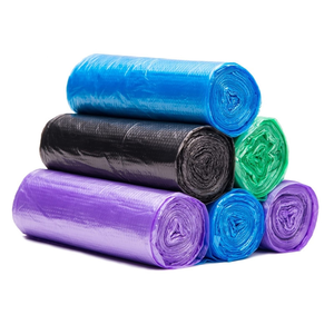 Rouleau de sac poubelle plat jetable robuste en usine OEM plastique PE recyclable couleur personnalisée pour déchets de cuisine utilisation dans les supermarchés - Product Image 3