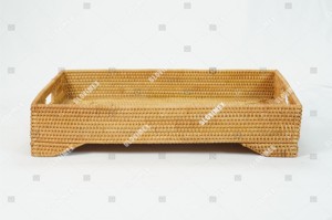 Meilleur Choix Conception Bambou Rotin Service Plateaux De Rangement Plateaux Ensemble De Table De Service Personnaliser La Taille Couleur Pour La Décoration De Restaurant - Product Image 4