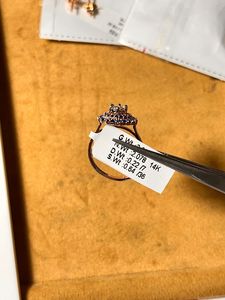 Anillo de oro macizo de 14K con diamante natural para compromiso, aniversario de boda o fiesta con certificado IGI - Product Image 3