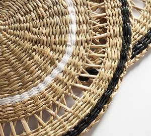 Manteles Individuales de algas marinas ecológicos bohemios tejidos cuadrados personalizables nuevos diseños para decoraciones de mesa de comedor variedad de colores - Product Image 2