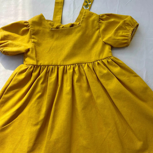 Vestido de lino suave bordado a mano para niñas, estilo informal para el primer cumpleaños de niños pequeños, OEM hecho en Vietnam - Product Image 4