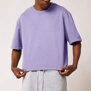 เสื้อยืดผ้าฝ้ายพิมพ์ลายกราฟิกสำหรับผู้ชายเสื้อยืดครอปของผู้ชายแบบหนาพิมพ์ลายกราฟิกตามสั่ง - Product Image 1