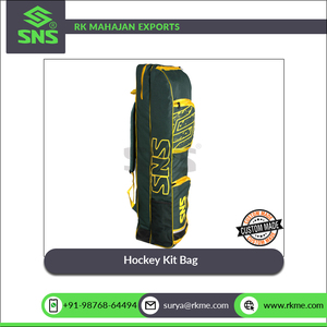 Exportateur indien de sac de kit de hockey personnalisé de couleur vert bouteille avec bretelles jumelles et poches multiples à bas prix - Product Image 3