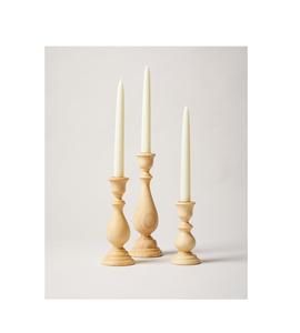 Bougeoir en bois au design rustique avec de beaux motifs de grain pour un éclairage d'ambiance confortable dans des pièces de style vintage - Product Image 1