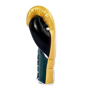Nouveaux gants de boxe super résistants à la déchirure, or/vert foncé, équipement de gym, adultes, entraînement MMA, gants de boxe pour frapper - Product Image 5