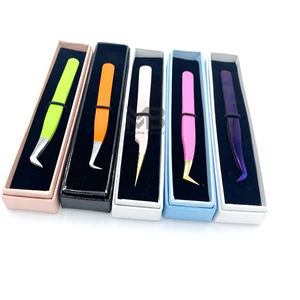 Pince à épiler personnalisée en acier inoxydable japonais méga volume 90 degrés pince à épiler extension de cils - Product Image 6