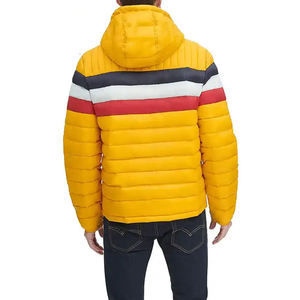 Color amarillo Raya roja Nuevo estilo Ropa exterior 2025 Invierno Espesar Abrigo acolchado Chaqueta cálida para hombres Ropa POR INDUSTRIAS INCREÍBLES - Product Image 2