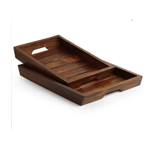 Rectangular <b>Wooden</b> Serving Tray Home Decor Restaurant Hotel Items Manufacturer and Supplier From India - Product Image 2