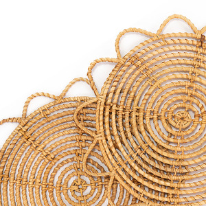 Meilleure Collection 2025 Bambou Rotin Décoratif Table Assiette Assiette Cuisine Décor Écologique Durable Meubles De Maison - Product Image 2