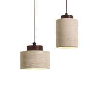 Lampe suspendue au fil de fer en travertin jaune, style Wabi-sabi, design moderne, pour chambre à coucher, bar, ou gîte