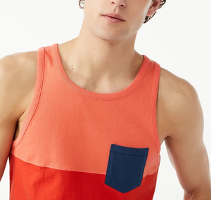 Débardeur de sport pour homme, colorblock, sans manches, vêtements de fitness avec logo, impression personnalisée et sélection de taille flexible - Product Image 4