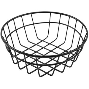 Panier en fer pour décoration de table de mariage, forme ronde finie en noir, design unique, panier de rangement polyvalent, déco pour gâteaux d'anniversaire - Product Image 4
