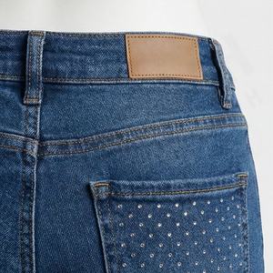 Pantalones Vaqueros de Mujer de Cintura Media de Alta Calidad, Venta Directa de Fábrica OEM, Estilo Urbano, Transpirables, de Secado Rápido, Corte Regular, Premium - Product Image 5