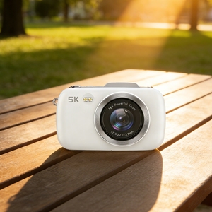 กล้องดิจิตอลพกพา Beauty Function ความละเอียด 12MP สำหรับ Vlog ถ่ายภาพ วิดีโอ บันทึกวีดีโอ 5k เซลฟี่ ขนาดกะทัดรัด พร้อมไฟ LED เติมแสง ซูม 18 เท่า รองรับ SD การ์ด - Product Image 1