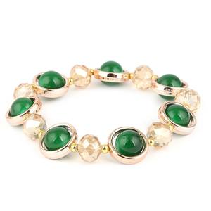 สร้อยข้อมือหินสำหรับผู้หญิง - สีเขียว - Product Image 3