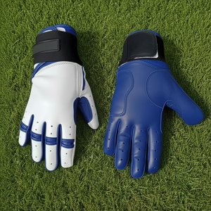Gants de frappe de baseball en cuir Cabretta de qualité supérieure, Pro Classic, doigts entiers, ambidextres, fermeture à boucle et crochet, écologiques, personnalisés - Product Image 1
