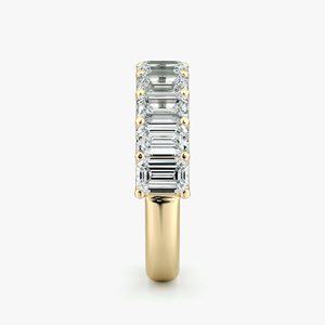 Anillo de Eternidad con Diamantes de Corte Esmeralda en Oro Amarillo, Certificado por GIA, Joyería Clásica de Compromiso para Mujer - Product Image 5