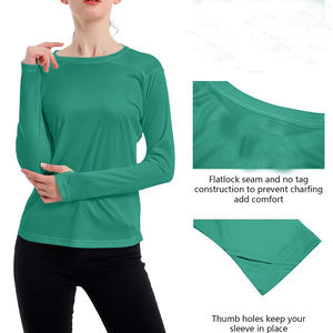 Nueva oferta Slim-Fit Rash Guard Camisetas Protección de la piel para uso al aire libre Mangas largas Rash Guard para mujeres - Product Image 3