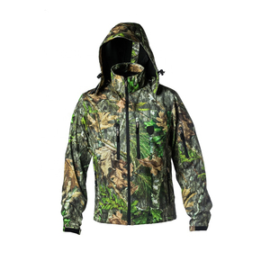 Chaqueta de caza de pesca de camuflaje transpirable impermeable ligera para hombre personalizada para invierno patrón sólido para equipo de lluvia al aire libre - Product Image 1