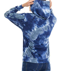 Sudadera con Capucha Tie Dye Extra Grande para Hombre, 100% Algodón, con Logotipo Personalizado, Estilo Liso, Venta Caliente - Product Image 5