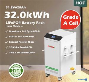 Batterie de stockage d'énergie mobile domestique au lithium rechargeable CSSUN 32 kWh de qualité supérieure et à livraison rapide, LiFePO4 - Product Image 2