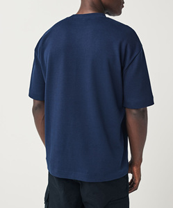 Venta al por mayor de calidad de Exportación personalizada de marca último diseño azul marino Smart Relaxed Fit camisetas de hombre - Product Image 3