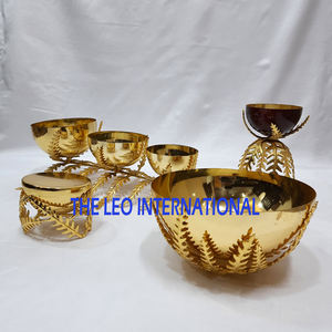 Ensembles de 4 brûleurs en acier inoxydable et en laiton doré brillant, best-seller, Mabkhara, encens, Bakhoor - Product Image 1