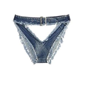 Shorts de Mezclilla Mini de Cintura Alta para Mujer, Verano, Sexy, para Fiesta, Corte Regular, Casual Chic - Product Image 1