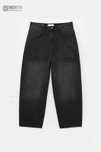 Factory Direct Sale OEM Mid Waist Lightweight Straight <b>Loose</b> Fit Women Denim Jeans Unisex Casual Jeans - Product Image 5