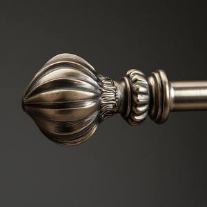 เสาม่านโลหะเดี่ยวรูปดอกไม้บานที่ทันสมัยมีรายละเอียดทางศิลปะที่มีอายุมากทนทานและเลื่อนได้ง่าย - Product Image 6