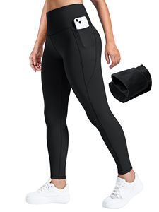 Leggings térmicos de invierno para mujer, de cintura alta, elásticos, forrados de vellón, de spandex/nailon, sin costuras, para yoga, con efecto levanta glúteos. - Product Image 2