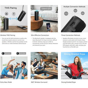 Altavoz Inalámbrico LED RGB de 30W con Micrófono, Comunicación Auxiliar, Función de Tarjeta TF para Fiestas al Aire Libre, Uso con Computadora, Carcasa de Plástico - Product Image 6