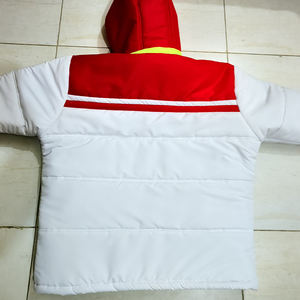 Veste matelassée en nylon pour homme, manteau d'hiver chaud à capuche, col coloré, fermeture éclair, coupe-vent, chauffante, séchage rapide, haute qualité, personnalisable OEM - Product Image 6