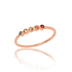 แหวนอัญมณีแฟชั่นหินเพทายสีเงินสเตอร์ลิงปรับแต่งได้สีโรสโกลด์สไตล์คลาสสิกสำหรับงานแต่งงาน - Product Image 1