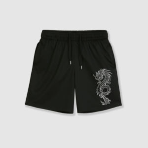 Pantalones cortos de gimnasio transpirables cómodos para hombre, pantalones cortos de tabla informales, cintura elástica, bolsillos, patrón sólido, pantalones cortos de poliéster 100% de secado rápido - Product Image 1