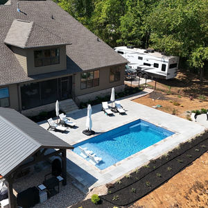 Grande piscine creusée personnalisée en fibre de verre 8m 10m spa de nage extérieur avec jacuzzi pour la maison ou le jardin - Product Image 4