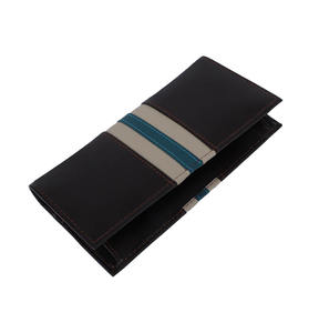 Cartera ligera de piel auténtica de alta calidad para hombre, diseño de logotipo personalizado, tarjetero RFID Premium plegable de longitud larga al por mayor - Product Image 1