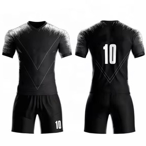 Camiseta y pantalones cortos de fútbol de secado rápido transpirables personalizados de fábrica al por mayor, diseñados con técnica de sublimación - Product Image 4