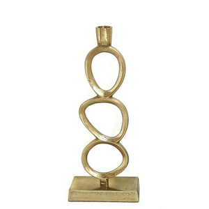 Ensemble de 3 bougeoirs en laiton vintage en gros, bougeoirs en métal doré pour mariage, table à manger et décoration de la maison, excellent prix - Product Image 3
