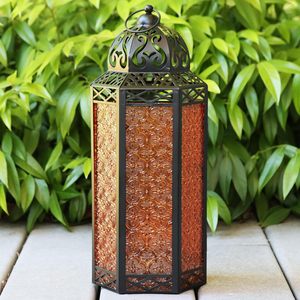 Linterna Clásica de Metal Duradera para Ramadán, Decoración Festiva para el Hogar que Crea un Ambiente Festivo Cálido - Product Image 3