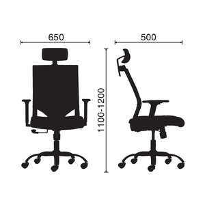 เก้าอี้หมุนปรับระดับได้ HOM1008-01 รุ่น Ergonomic High-Back พร้อมพนักพิงศีรษะ ดีไซน์ร่วมสมัย ฐานเหล็กชุบโครเมียม เหมาะสำหรับห้องนอนและห้องทำงาน - Product Image 3
