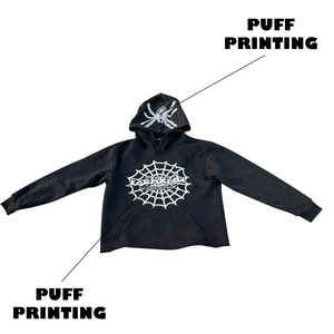Survêtement OEM en coton 100%, ensemble sweats à capuche et pantalons de survêtement évasés LOGO personnalisé, ensemble sweat à capuche zippé et jogging - Product Image 3