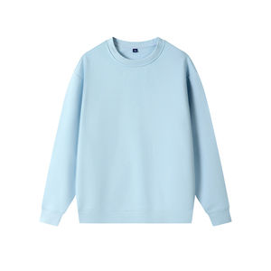 Sweat-shirt à col rond pour hommes avec logo personnalisé Sweat-shirt en coton de couleur unie le plus vendu de l'usine ODM Supply Motif imprimé - Product Image 1