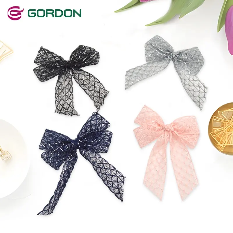 Gordon Ribbons Factory Wholesale Customized Bows With Clips Hair Bow Ponytail Holder For Girls