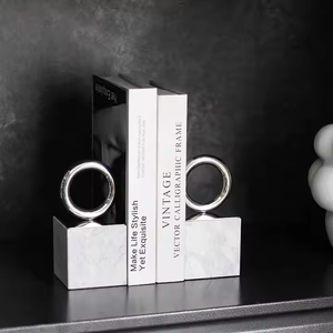 Modern Luxury Marble Bookends Home Decorations Office Study <b>Desk</b> <b>Ornaments</b> - Product Image 5