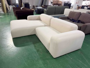 Современный модульный диван-кровать L-образной формы в скандинавском минималистичном стиле из ткани для гостиных в квартирах и виллах - Product Image 3