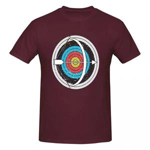 Camisetas cómodas de algodón para hombre, tiro con arco de caza con camisetas estampadas de gran tamaño, 100% algodón - Product Image 1