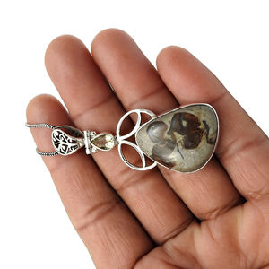 Dernier modèle Tendance Argent Sterling 925 Naturel Multi Pierres Précieuses Aspect Élégant Unique Pendentif Bijoux Faits à la Main Fournisseurs en Gros - Product Image 5