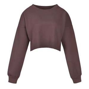 Sudadera con capucha corta deportiva para mujer, ropa informal de entrenamiento, proveedor de fábrica OEM - Product Image 2